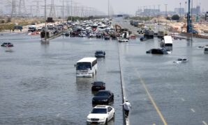 The United Arab Emirates was battered on Tuesday by its heaviest downpour since records began in 1949.