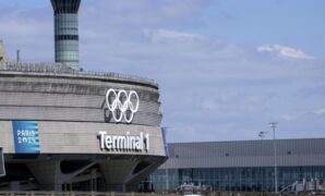 Olympic rings unveiled at Paris' main airport