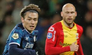 Ueda on target as Feyenoord maintain title hopes