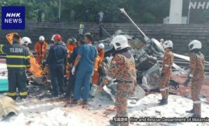 マレーシア 海軍のヘリ2機 飛行訓練中に衝突し墜落 10人死亡