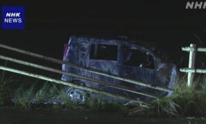 田んぼに軽乗用車が転落 18歳の男性3人死亡 徳島 阿南市