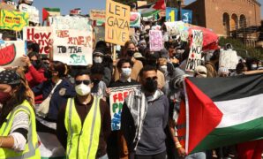 UCLA declares unlawful assembly, poised to clear pro-Palestinian camp